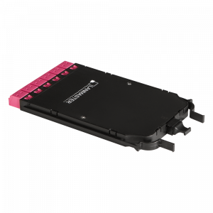 Компактная MPO кассета OM4, 12xLC, тип B, низкие потери, черная